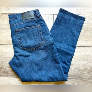 Eddie Bauer Flannel Lined Dark Wash Straight Denim Mens Blue Jeans 32x30